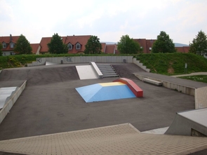 Blick auf Skaterplatz