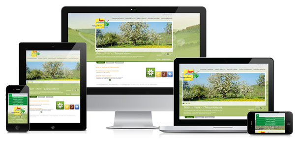 Responsive Web der Gemeinde Thüngersheim